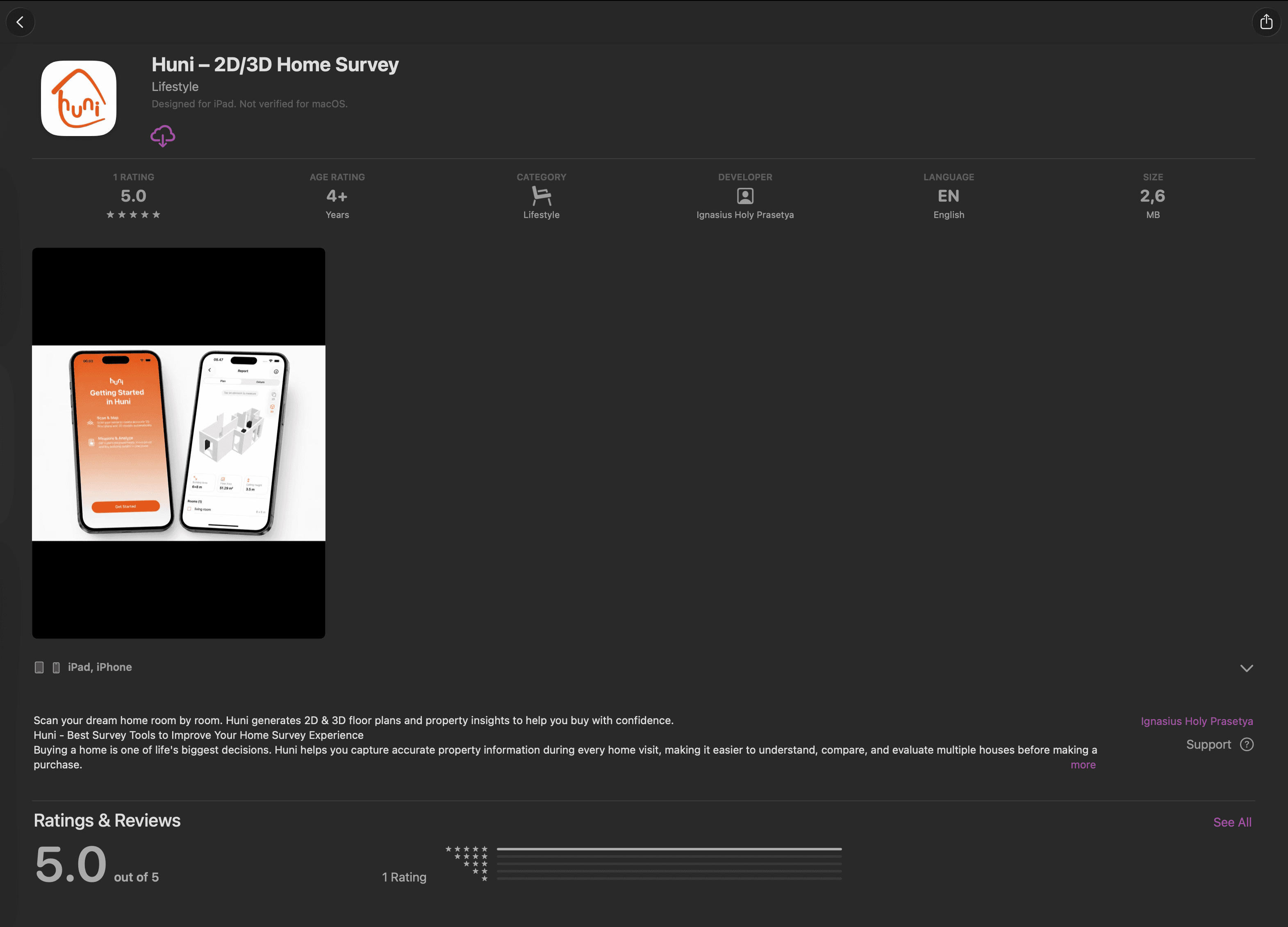Huni — 2D/3D Home Survey